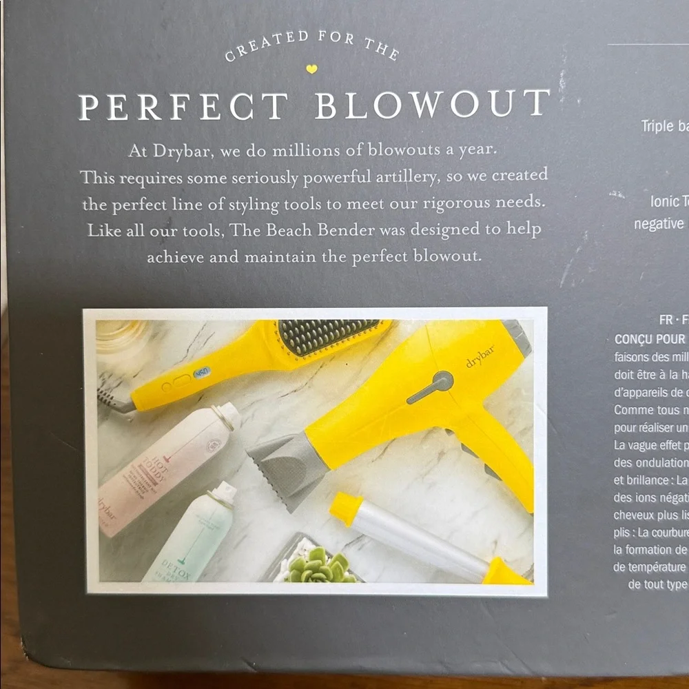 Drybar Triple Barrel Waver-The Beach Bender. Yellow. Digital temperature control